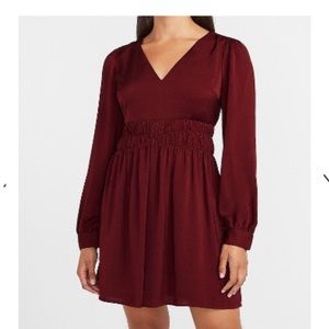 Express xsmall!! Red maroon satin dress! Christmas outfit!!
